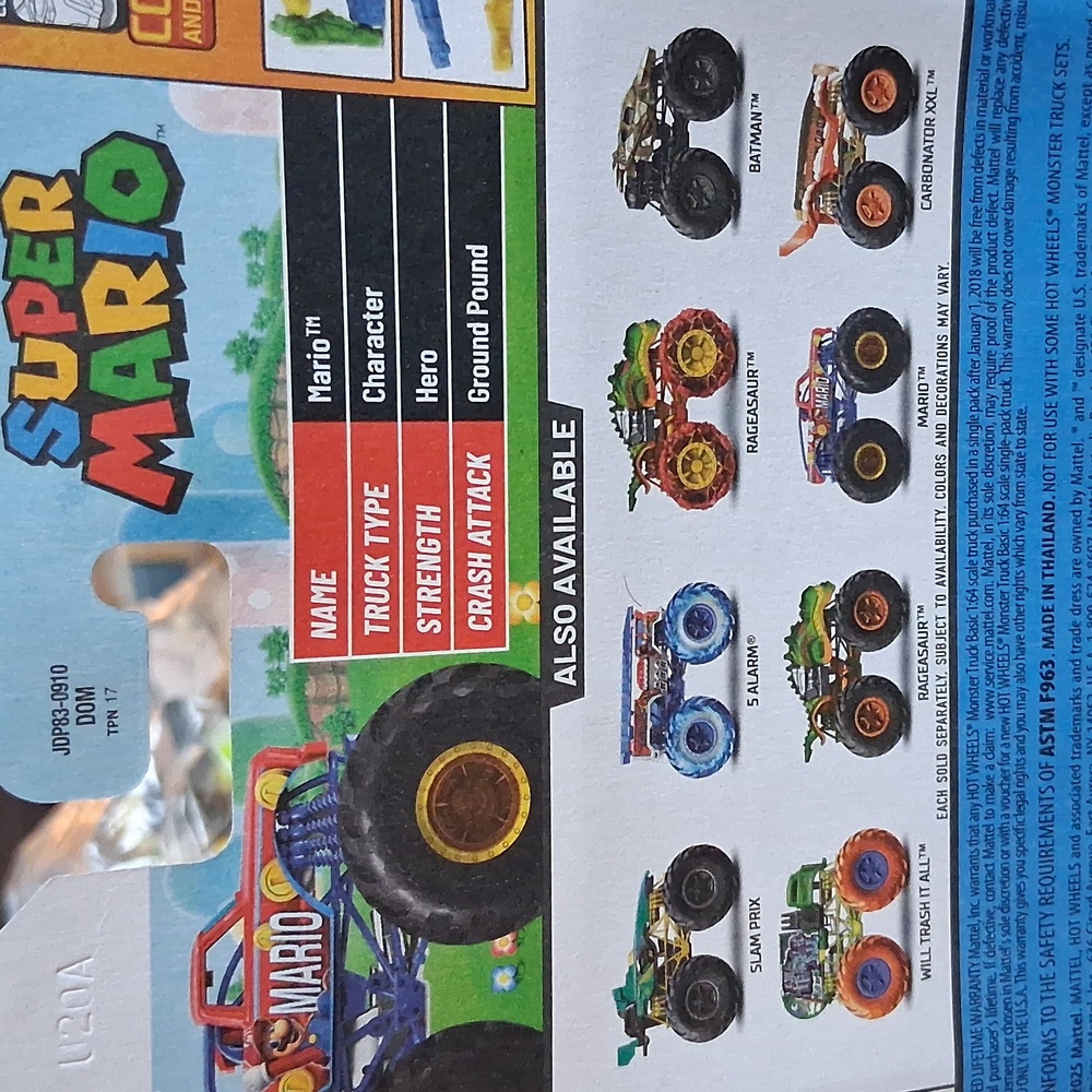 HOT WHEELS MARIO MONSTER TRUCK - Picture 2 of 2